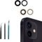 Posteriore Fotocamera Posteriore Vetro Lente di Ricambio per iPhone 12 e iPhone 12 Mini con Adesivo Preinstallato e Kit di Strumenti di Riparazione