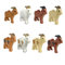 8 Stück Tiere Minifiguren Bausteine Bausatz, Ziegen Modellfiguren Baustein Sets, Tierfiguren Minifiguren Bauset für Kinder, Plastiktiere Mini Tiere DIY Zubehör Bausteine Modell