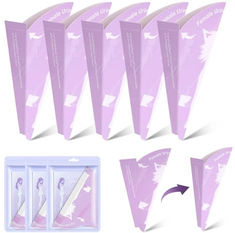Urinoir Femme Portable, 30 Pièces Pisse Debout Femme, Entonnoir en Papier Pipi, pour Les Voyages et Le Camping, la Randonnée, Les Activités de Plein