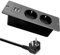 Lotvic Regleta Enchufes con USB, 4 en 1 Regleta de Escritorio Empotrable, Toma de Empotrar de Sobremesa con Cable de 1.5M, Enchufe Empotrable con USB para Oficina, Hogar, Proteccion Sobretension