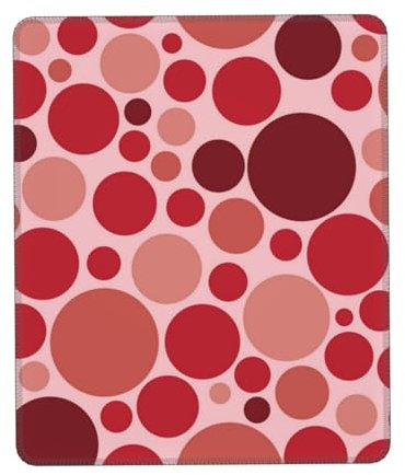 ASKFNASDKMFN Mauspad mit rotem Kreis, für Büro, Heimdekoration, für Damen und Mädchen, Tastatur-Pad, 25 x 30 cm