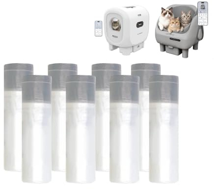 AstroPet Katzentoilettenbeutel für Jupiter und Venus Series Katzenklo | Kratzfest für Haustier Katze Hunde Hundekot Katzenstreu 8 Rollen*10 (80 Stück)
