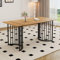 ModernLuxe Esstisch 140x80 cm Holz – Esszimmertisch im Industrie-Design, Rechteckiger Küchentisch für 4 Personen, Robustes Metallgestell, Stabil & Pflegeleicht für Esszimmer & Küche - Natur+Schwarz