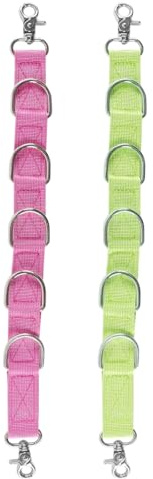 Laroal 2 Pcs Dog Grooming Loop Extender Nylon Pet Grooming Table Straps with 6 D-Rings for Dogs Cats Washing Nail Clippers Hair Cutting