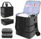 Nail Polish Organizer Case,3 Layer Nail Lamp Storage Bag Holds 84 Bottles (15ml/0.5 fl.oz) Nail Bag &Nail Lamp,Nail Polish Carrying Case Nail Kit Supplies Organizer Bag - Black