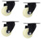 Set of 4 Swivel Plate Caster,Nylon Material Castors Furniture Wheel,Top Plate Installation,White,No Noise,Load 120KG,for Chair Table Flower Stand Small Devices (1.5in,Uni