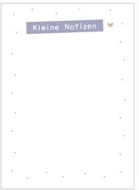 Odernichtoderdoch Notizblock A7 „Kleine Notizen - Kleiner Notizblock mit 50 Blatt für Notizen, Gedanken und liebe Worte