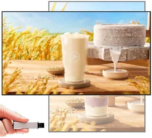 Quixnova Écran d'affichage numérique Mural 18,5''/21,5''/23,6''/27''/32''/43''/49'', Lecteur multimédia publicitaire, Moniteur LCD Commercial pour Restaurants, cafés, Salons et magasins 18.5inch