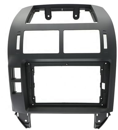 Cadre Radio Kit d'adaptation for Cadre de Tableau de Bord avec Grand écran 9 Pouces for autoradio Volkswagen Polo 2004-2011 Lecteur DVD de Voiture Cadre(Black-Frame)