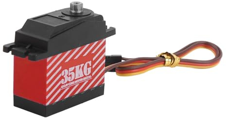 BTOSEP Water Resistant RC Winch Servo 1/10 Crawler Boat Robot Low Noise Easy Installation (Red)