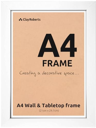 A4 Photo Frame, White, Picture Frame, Certificate, Art Print Poster, 21cm x 29.7cm, White Frames, A4 Photo Collage Gallery Display