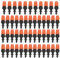 50-teiliges Sprühdüsen-Set, Sprühdüsen-Sprinklerkopf-Zerstäuber für das Tropfbewässerungssystem im Garten (Orange)