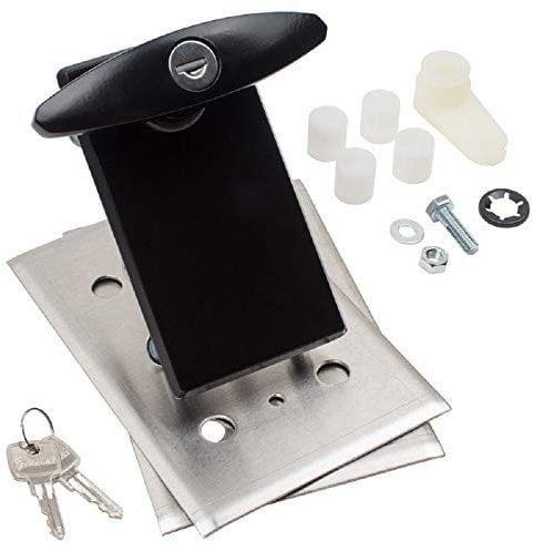 Garador Garage Door Handles & Locks (Black T Handle Conversion Kit)