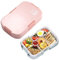 hombrima Lunchbox für Kinder, Bento Boxen, Lebensmittelaufbewahrungsbehälter mit 6 Fächern für Kinder, Erwachsene, Arbeit, Schule, geeignet für Mikrowelle und Geschirrspüler (Rosa)