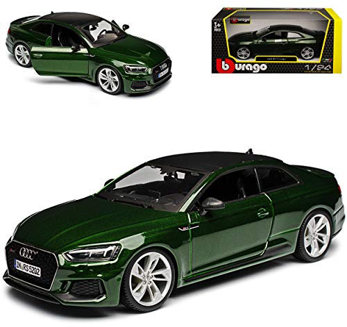 A*U*D*I A5 F5 II RS5 Coupe Grün 2. Generation Ab 2016 1/24 Burago Modell Auto mit individiuellem Wunschkennzeichen