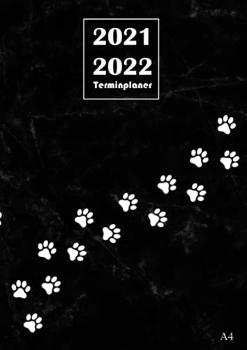 Terminplaner 2021 2022 A4: XXL buchkalender, vertikal mit der Zeit / wochenplaner 21 - 22 , von Juni 2021 bis 2022 Juni, Jahresplaner kalender , Kalenderbuch Schwarz