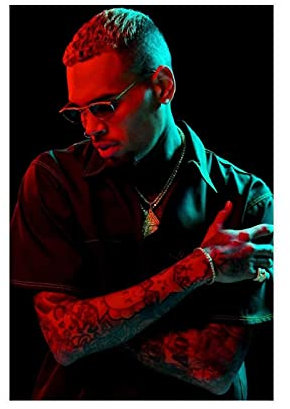 Sänger-Poster Chris Brown 22 Leinwand-Poster, Wandkunst, Dekordruck, Gemälde für Wohnzimmer, Schlafzimmer, Dekoration, 60 x 90 cm, ohne Rahmen: