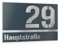 Graviers Design Numero civico personalizzabile in vetro acrilico + acciaio inox V2A 160 x 110 mm Antracite, Resistente alle intemperie, Antiruggine, Targa per porta d’ingresso, Made in Germany