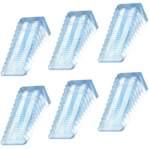 easyBee Türstopper Boden(6 Packungen) Gummi Keil für Alle Böden Geeignet Kratzfest und Anti-Rutsch-Design Verwendet auf Badezimmer, Balkontür, Kinderzimmer, Terrassentür, Glastü (transparent)