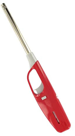 Fackelmann 1408350 Gasanzünder mit Flamme, Gasanzünder für Gasherd, Rot, Grün, Kunststoff, Stahl, 27,5 x 4 cm