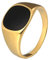 Edelstahl Ringe für Herren Männer Ringe 12mm Herren Ring Edelstahlringe Fu Runder Zirkonia Siegelringe Siegelring Gold Ringgröße 54 (17.2)
