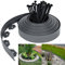 YRHome Flexible Rasenkante Kunststoff 10m mit 30 Erdanker Beeteinfassung Beetumrandung Rasenkanten Blumenbeet Umrandung Mähkante Pflastersteine Palisade Grau