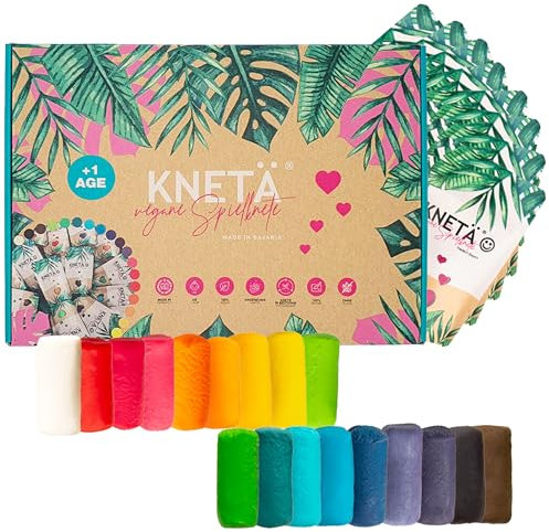 KNETÄ 18er Bag Set (18x50g) Vegane Spielknete I Knete für Kinder ab 1 Jahr I I Knete Kleinkinder