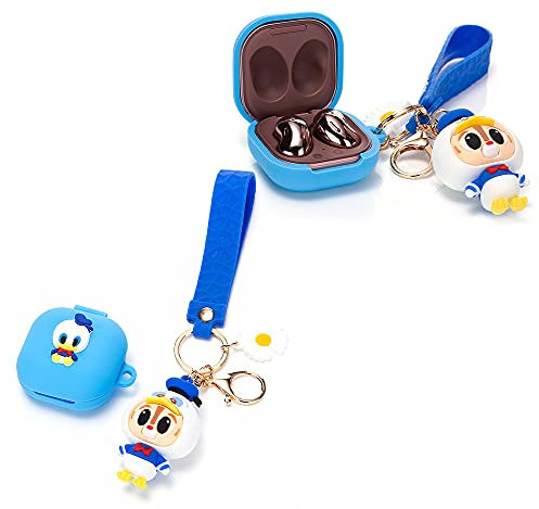 Doll Keychain and Case for Samsung Galaxy Buds2 Pro (2022), Galaxy Buds 2 (2021), Galaxy Buds Pro (2021), Galaxy Buds Live (2020), XMBYGY Silicone Cover Accessories for Galaxy Buds Earbud (Donald)
