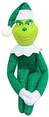 Green Monster Doll Christmas Suffed Plush Toy Fairy Elf Ornament (Green)