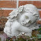 Storm's Gartenzaubereien Gartenfigur - Mädchenkopf - Büste mit Sonnenblume 22cm romantische Outdoorfigur