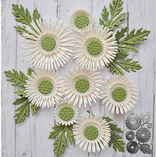 Luvadeyo Sunflowers Metal Cutting Dies, Valentine's Day Die Cuts for Scrapbooking DIY Album, Flower Leaf Card Making Decor Paper Craft Party Wedding Decorations