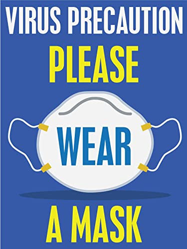Warnschild Virusvorsorge Bitte Tragen Sie Eine Maske Personalisierte Gefahrenhinweis Retro Blechschild 20X30Cm, Beschilderung