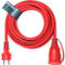 MUWAX Cavo di prolunga in gomma, 40 m, per uffici, casa, fai da te, per uso temporaneo esterno e medio carico meccanico H05RR-F 3G1,5mm², rosso