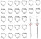 nbeads 200 Stück Hohlen Herzrahmen, Antik Silber tibetischen Stil Herz lose Perlen Metall Herz Anhänger Charms für DIY Handwerk Armband Armbänder Halskette Schmuck Machen, Loch: 1mm
