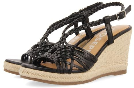 Gioseppo Glide, Sandalias con cuña Tipo Alpargatas Mujer, Negro, 38 EU