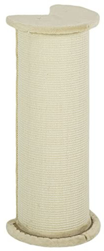 PawHut 85cm Tall Cat Scratching Post w/Sisal Rope, Covered in Soft Plush, Anti-Tip for Indoor Corners, Cabinet Corners, Sofa Corners - Beige