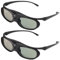 2Pcs DLP Link 3D Brille, Wiederaufladbare 3D Active Shutter Brille für DLP-Link 3D Projektoren, 3D Brille für ZX4 H1, für JMGO G1 G3 X1 3D Projektor