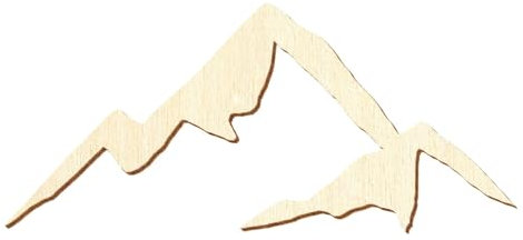 Holz Berg Mountain 2 - Deko Basteln 5-50cm, Größe:22cm, Pack mit:1 Stück