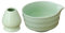 LOVIVER Bol à thé avec bec verseur, 2 pièces, cérémonie Matcha faite à la main avec porte-fouet, bol Matcha traditionnel japonais pour débutant, vert clair
