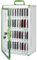 Glosen 36 Slots Cell Phone Locker Storage Cabinet Pocket Chart Locking Storage Wall Mounted Aluminum Alloy Lock Box with Handle and Key for School Classroom Office Exam (Green)