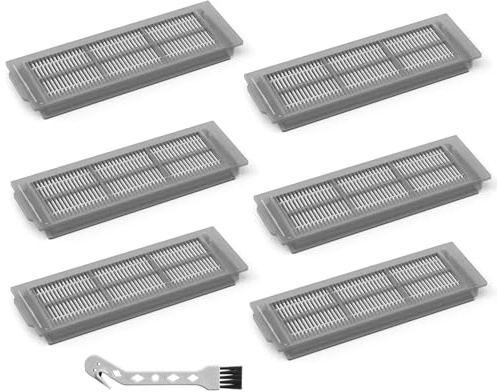T/F Per Kärcher RCV 3 Robot Aspirapolvere Pezzi di ricambio, Fit 2.269-621.0 Set di accessori, 6 filtri HEPA + 1 spazzola di pulizia