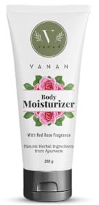Vanan Crema idratante per il corpo con fragranza alla rosa rossa e ingredienti naturali a base di erbe dall'Ayurveda