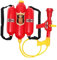 Luwecf Feuerwehr Spielzeug Outdoor Wasserspielzeug Kinder Wasserpistole für Hinterhof Wasserpark Strand 2,5 l Wassertank, 5 m Reichweite, Rot