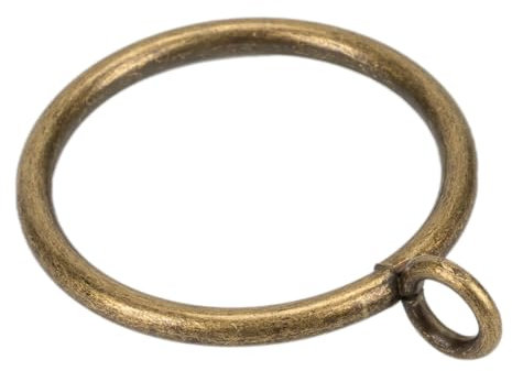 Anillos de cortina con ojal para barras de cortina, 25 mm de diámetro interior, anillos de cortina de metal, 24 unidades, color bronce TXZWJZ