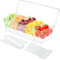 Qivine Contenitore Porta Alimenti Raffreddato a Ghiaccio con 5 Scomparti, Contenitore per Condimenti Refrigerato con Coperchi Separati, Sezioni Rimovibili, Facile da Pulire, per Frutta, Insalata