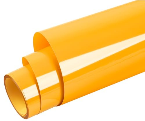 WRAPXPERT Yellow HTV Heat Transfer Vinyl Roll,12''x5ft Yellow Iron on Vinyl, Heat Press Vinyl for T-Shirts,Fabrics,Easy to Weed & Cut