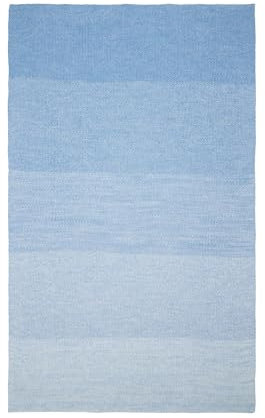 Marc O'Polo Plaid Nordic Knit Melange Denim Blue 130x170 cm