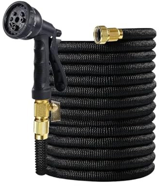 Manguera de jardín ligera extensible Manguera de riego de jardín 3/4, junta de pistola de agua de alta presión, manguera telescópica mágica Flexible, suministros de limpieza for lavado de coches(3/4''