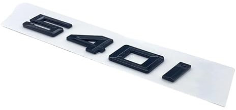 ALMVIS Schriftart, Zahlen, Buchstaben, 520i, 523i, 525i, 530i, 535i, 540i, ABS-Emblem, Passend Fit For BMW 5 GT-Serie E39 E60 E61 F10 F11, Kofferraum-Logo-Aufkleber Auto-Logo-Aufkleber(Glossy black 54