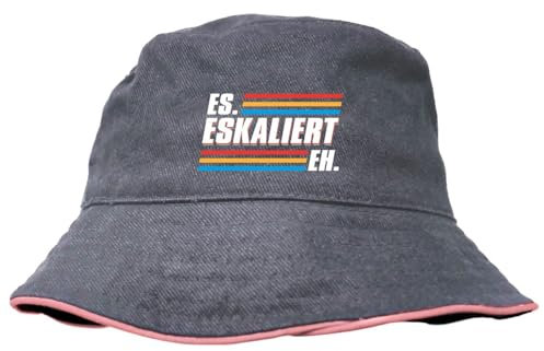 Anglerhut Sprüche Es eskaliert Eh Festival fest Feier Ultras Bucket hat Cap Hut